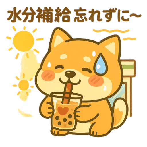 暑さに負けない柴犬！