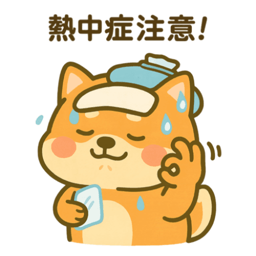 暑さに負けない柴犬！