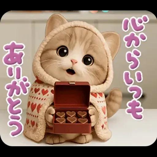 ちびニャンず♡まいにちスタンプ♡飛び出す