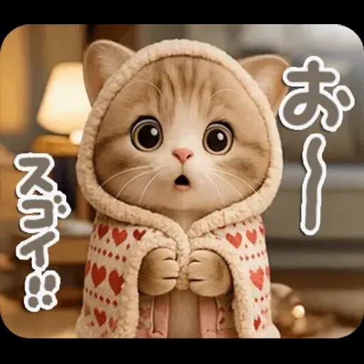 ちびニャンず♡まいにちスタンプ♡飛び出す