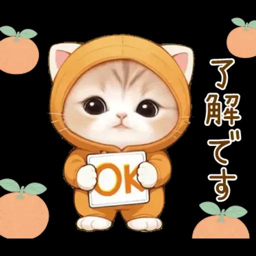 スコティッシュ猫 みかん服