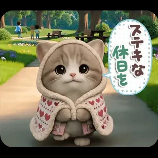 ちびニャンず♡まいにちスタンプ♡飛び出す