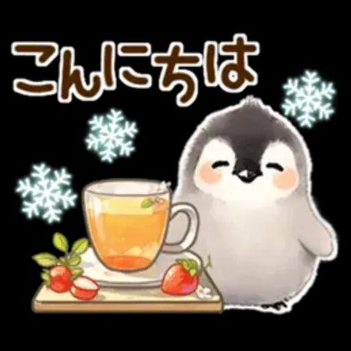*ふわふわペンギン*気遣い挨拶(冬)