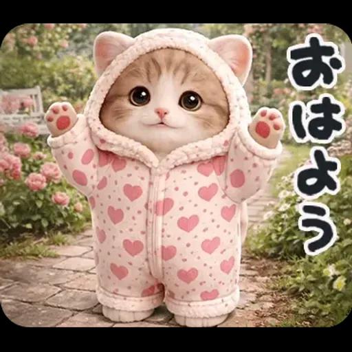 ちびニャンず♡まいにちスタンプ♡飛び出す