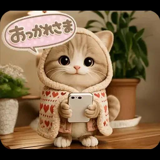 ちびニャンず♡まいにちスタンプ♡飛び出す