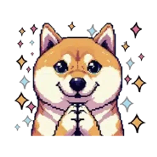 動くドット柴【冬】