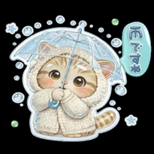 ぷっくりにゃん♡大人かわいいシール風