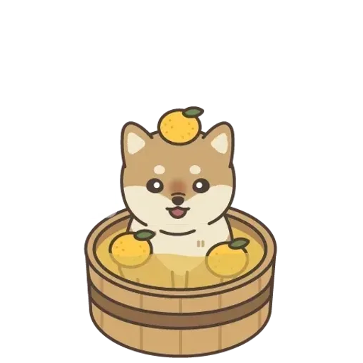 飛びだす♪秋のぽてぽて子柴犬スタンプ