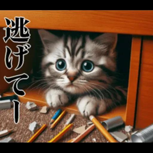 地震の時に使える猫スタンプ