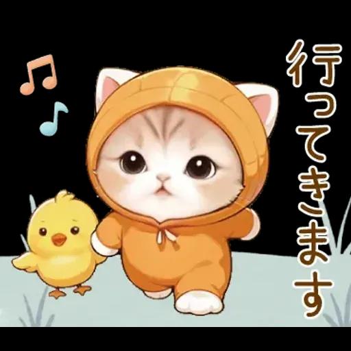 スコティッシュ猫 みかん服
