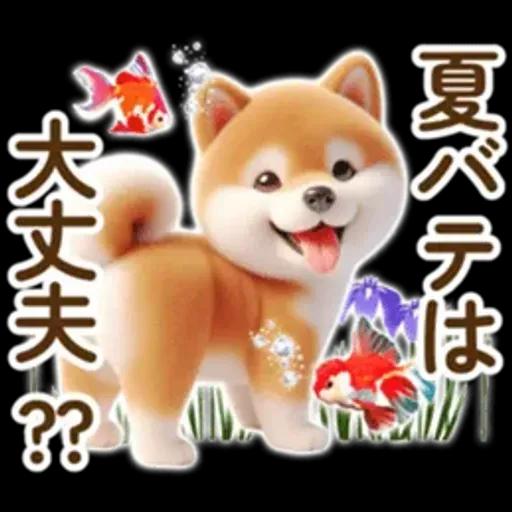 良く使う言葉の夏の柴犬- ̗̀