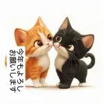 かわいい子猫がおはようございます