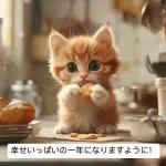 かわいい子猫がおはようございます
