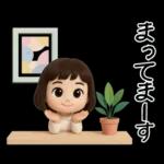 女の子の無難なスタンプ。