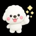 ず～っと使える♡かわいいトイプーさん♡白