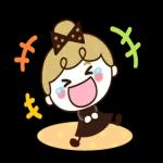 動く♪リボンの女の子【日常会話】