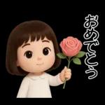 女の子の無難なスタンプ。