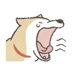 のばされわんこの動くスタンプ