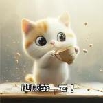 かわいい子猫があなたに挨拶します
