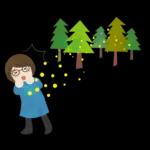 眼鏡女子の春スタンプ