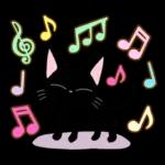黒猫の気づかい大人デカ文字スタンプ