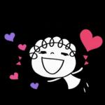英語とハート♡くるリボン