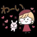 秋の毎日✳︎やさしいスタンプ✳︎女の子