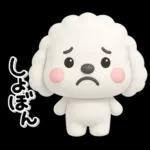 ず～っと使える♡かわいいトイプーさん♡白