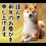 柴犬のあけおめスタンプ