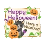 動く！ふわふわ猫たちのハロウィンスタンプ