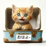暖かい冬のかわいい子猫の絵文字パック
