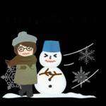 眼鏡女子の春スタンプ