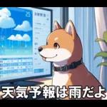 夏の天気をお知らせする柴犬【便利・日常】