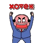 飛び出す昭和おじさんリアクションスタンプ