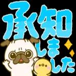 大人可愛い♡見やすいデカ文字♡パグちゃん