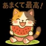 三毛猫の幸せな夏の生活