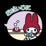 簡単お返事♪マイメロディふきだしスタンプ