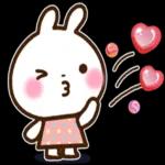 うさぎさん ハートがいっぱい日常スタンプ