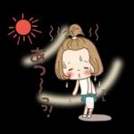 前髪短めな女の子の『夏の気遣い』