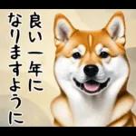 柴犬のあけおめスタンプ