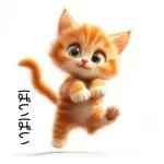 暖かい冬のかわいい子猫の絵文字パック