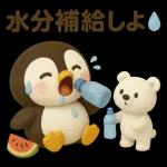 夏のかわいいペンギン