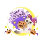 動く！ふわふわ猫たちのハロウィンスタンプ