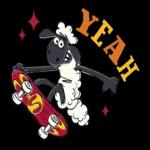 ひつじのショーンが登場！元気いっぱいに活躍するドタバタスタンプです。