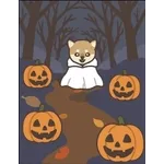 飛びだす♪秋のぽてぽて子柴犬スタンプ