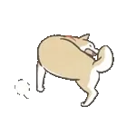 のばされわんこの動くスタンプ