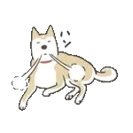 のばされわんこの動くスタンプ