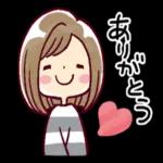  可愛くて使いやすい女の子の癒しのスタンプです♪