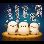 ぽってりシマエナガ団♡夏スタンプ