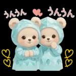 可愛い子熊 キュートな氷の服 思いやり 夏